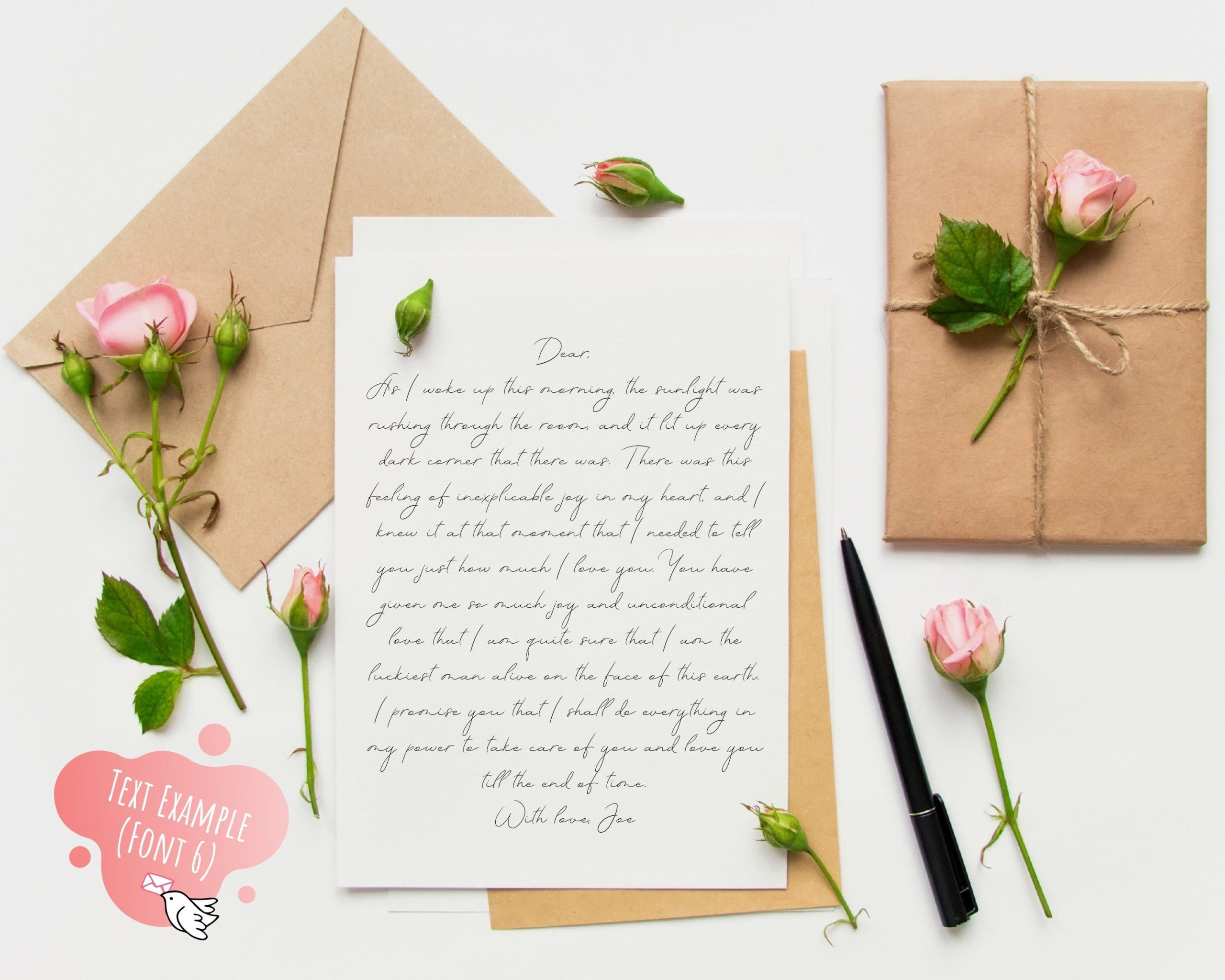 An everlasting love letter, customized with an exclusive love mark